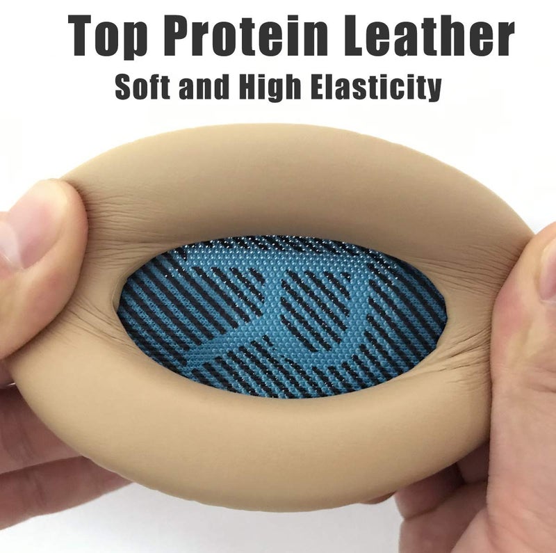 Luckvan Replacement Ear Pads for Bose Headphone Ear Cups for QuietComfort 15 25 35 QC2 Bose QC15 QC25 QC35,QC35II AE2,AE2i, AE2w, SoundTrue, SoundLink(Around-Ear) Headphones (Apricot) - Image 3